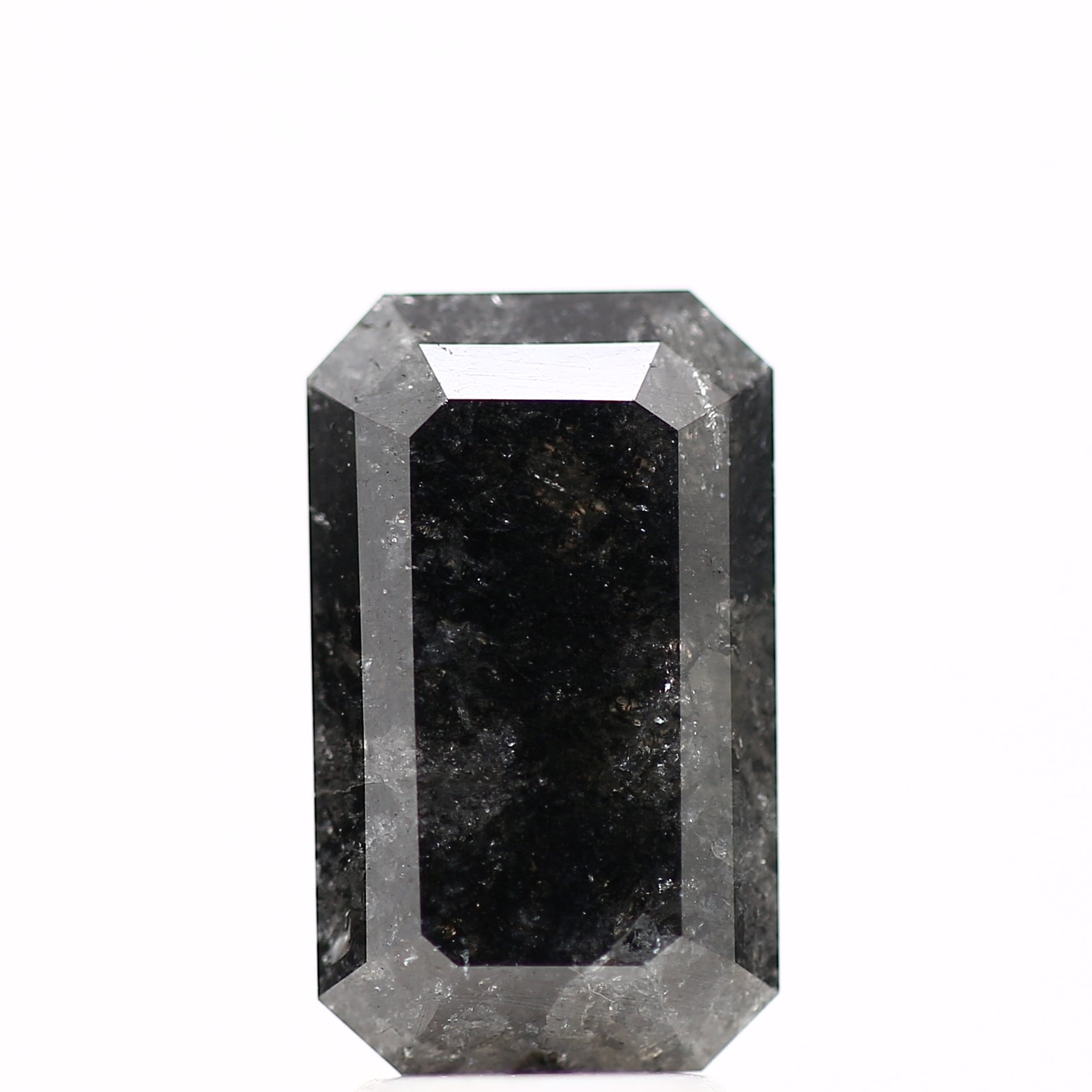 4.78 Carat Emerald Natural Black Salt and Pepper Diamond For Ring Design